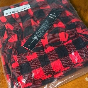 Leggings Depot Vibrant Red and Black Checkered Leggings